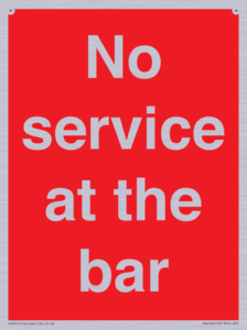 No service at the bar